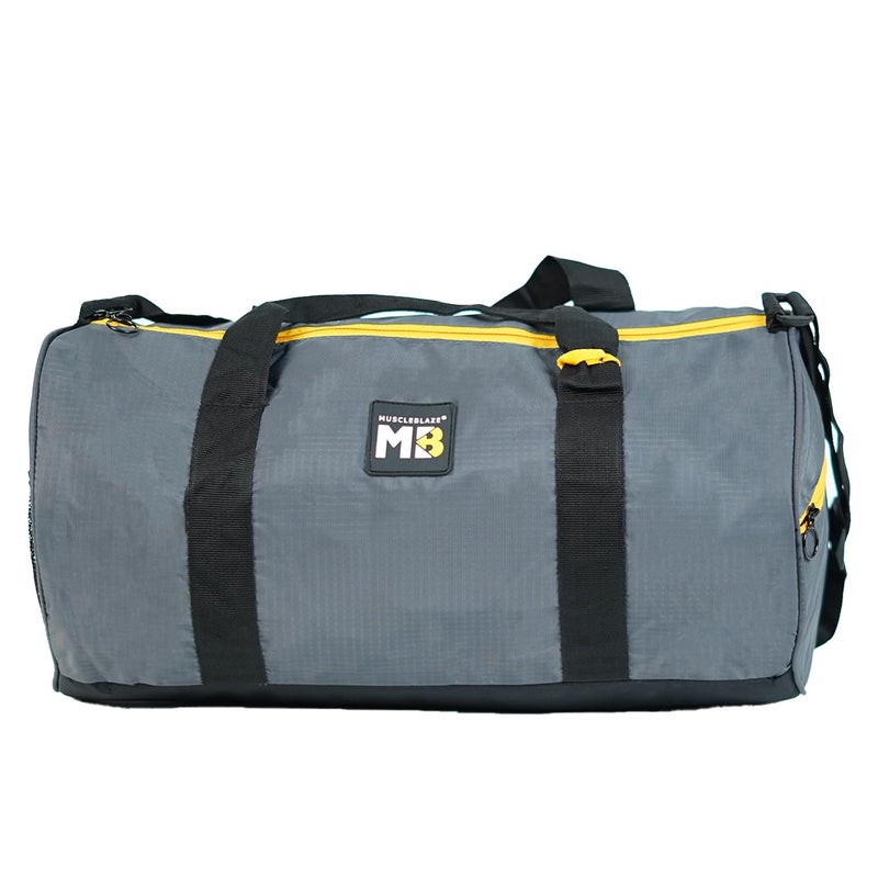 MUSCLEBLAZE Gym Duffle Bag (Grey, 30L) | for Women and Men | Sports Bag - Image 1