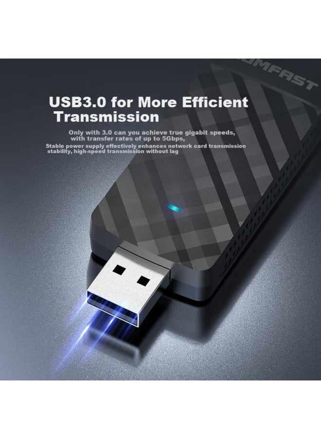 Comfast Cf-922ac Dual Band 5g Plug And Play Usb Wireless Network Card Desktop Computer Wifi Receiver Laptop External Wireless Network Connector - Image 2