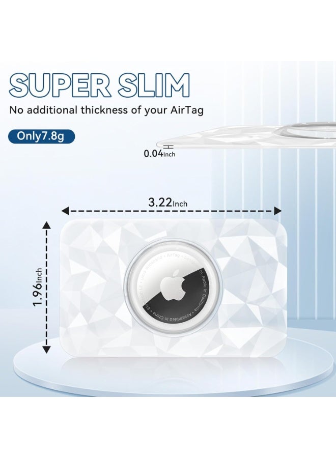 SYOSI Ultra Thin Air-Tag Wallet Holder, Slim Card Case Compatible with Apple AirTag for Men & Women, Lightweight ID & Credit Card Holder for Passport, Purse, Handbag (2-Pack, Transparent Black and White) - Image 5