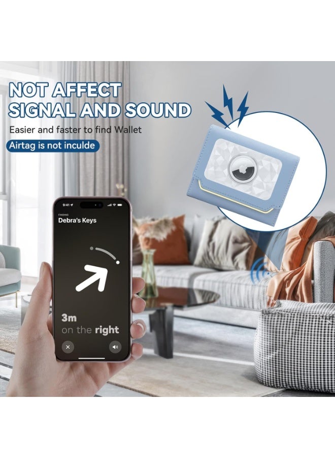 SYOSI Ultra Thin Air-Tag Wallet Holder, Slim Card Case Compatible with Apple AirTag for Men & Women, Lightweight ID & Credit Card Holder for Passport, Purse, Handbag (2-Pack, Transparent Black and White) - Image 4