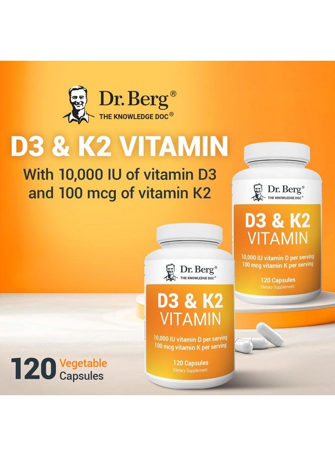 Dr. Berg Nutritionals Dr. Berg Vitamin D3 K2 w/MCT Powder - Includes 10,000 IU of Vitamin D3, 100 mcg MK7 Vitamin K2, Purified Bile Salts, Zinc & Magnesium for Ultimate Absorption - K2 D3 Vitamin Supplement - 120 Capsule - Image 4