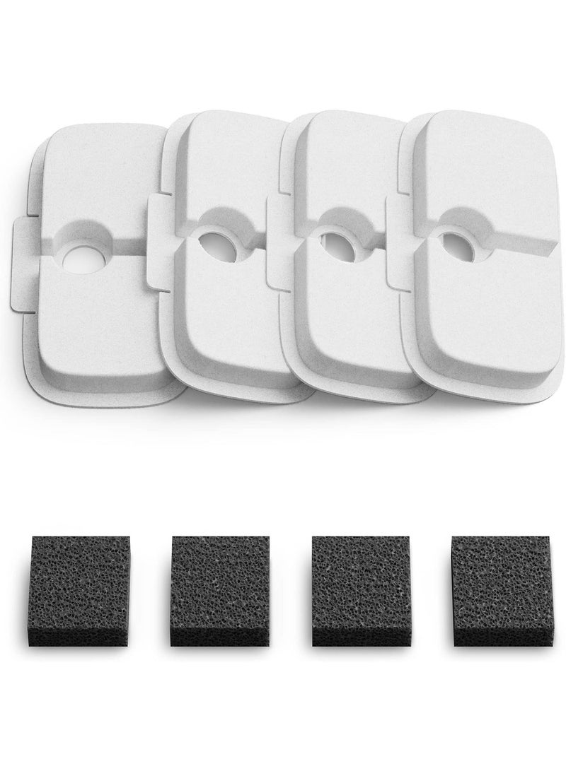 PETLIBRO 4 Packs Replacement Filters for Dockstream Cat Water Fountain PLWF005, PLWF115, PLWF105, 2 Months Set of Replacement Filters for Ultra Quiet Pet Water Fountain  - Image 1