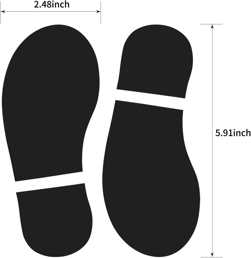 MixTeach 45 Pairs 90 Prints Kids Shoes Decals Footprint Stickers Decals Floor Wall Stairs for Class, Dance Studio, Floor Stickers Party Decoration Celebrate St. Patrick's Day (Black) - Image 2