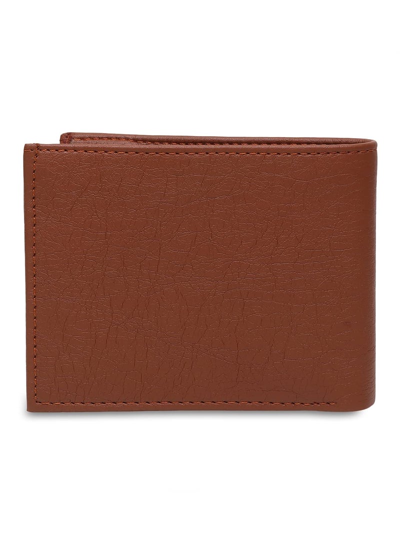 SAMTROH Tan Slider ATM Design PU Leather Wallet for Men | 6 Card Slots I 2 Currency & Secret Compartments I 1 Coin Pocket & 1 ID Card Slots - Image 4