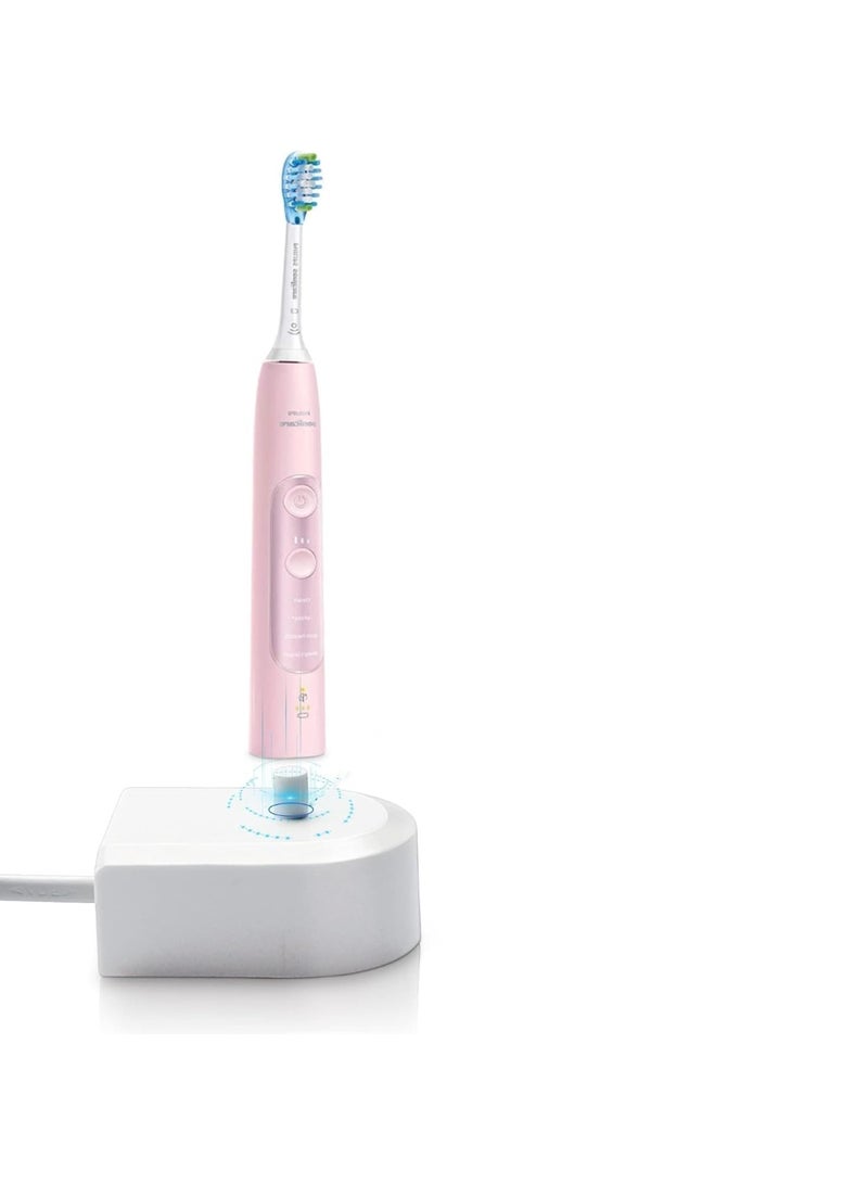 شاحن فرشاة الأسنان الكهربائية لمحطة الشحن الاستقرائي Sonicare HX6100 متوافقة مع HX3000 HX6000 HX8000 HX9000 (أبيض) - Image 4