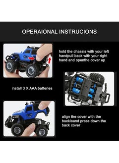 Swift 1:43 Scale RC Car Mini Remote Control Car Led Light High Speed Off-Road Jeep 2.4Ghz Fast Vehicle Hobby Toys for Boys Kids Gift Blue  - Image 4