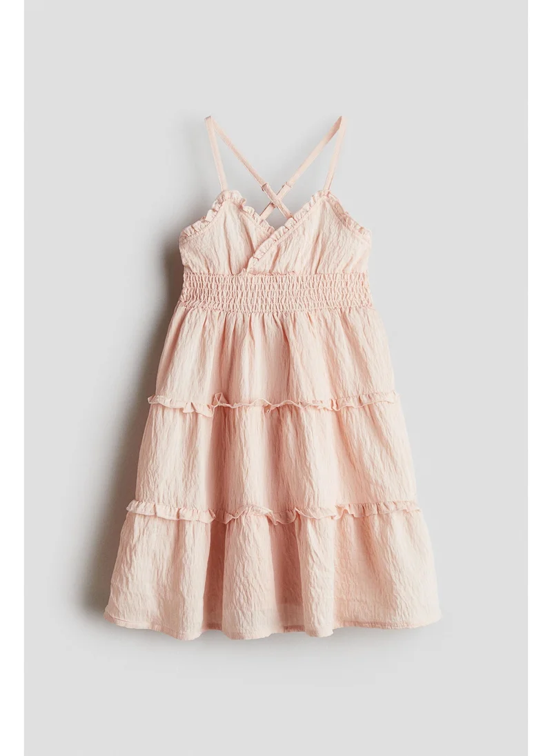 H&M Smocked frill-trimmed dress