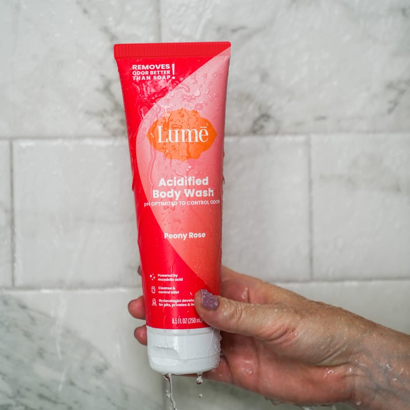 Lume Acidified Body Wash - 24 Hour Odor Control - Removes Odor Better than Soap - Moisturizing Formula - Formulated Without SLS or Parabens - OB/GYN Developed - 8.5 ounce (Peony Rose) - Image 4