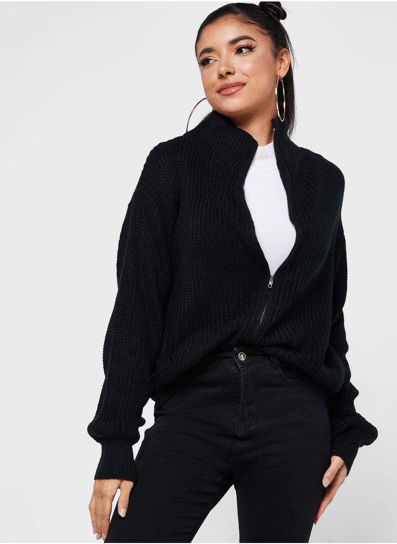 Ginger - Zip Front Cardigan - Image 1