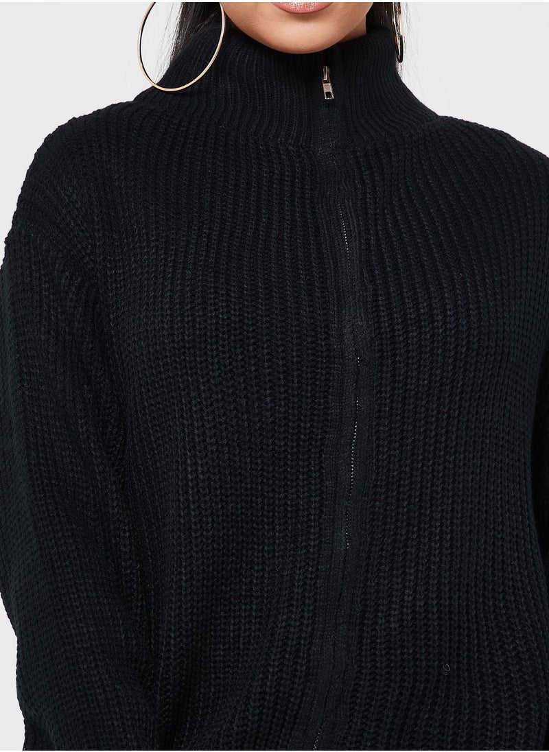 Ginger - Zip Front Cardigan - Image 1
