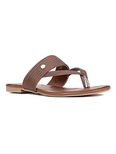 Bata Weave Th Women's Brown Thongs - 3 UK (5714413) - Image 1