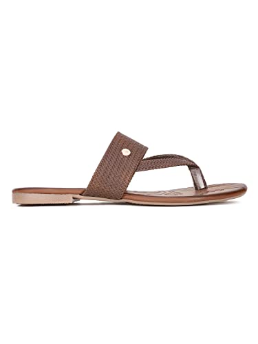Bata Weave Th Women's Brown Thongs - 3 UK (5714413) - Image 2