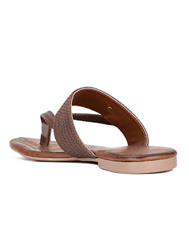 Bata Weave Th Women's Brown Thongs - 3 UK (5714413) - Image 3