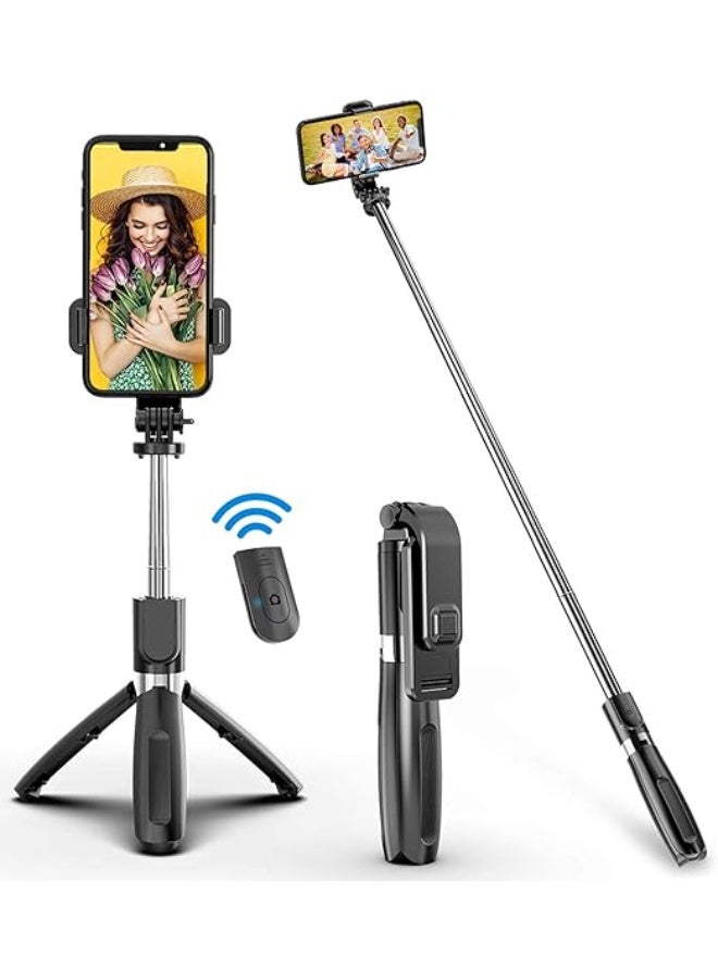 2-in-1 Selfie Stick & Mini Tripod – Lightweight and Durable with Detachable Wireless Remote – Ideal for Travel and Daily Use - Image 1