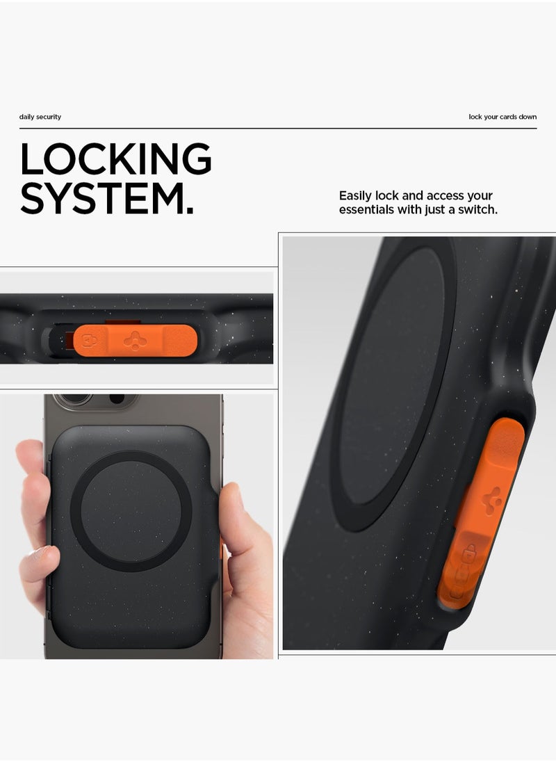 Spigen TinTap MagFit Plus Hard Shell Dual Magnet MagSafe Wallet Card Holder [5-6 Cards] for iPhone 16 Pro Max / 16 Pro / 16 Plus / 16 / iPhone 15/14/13/12 series - Black  - Image 4