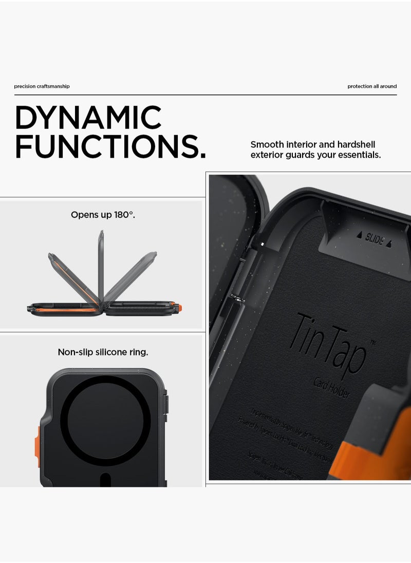 Spigen TinTap MagFit Plus Hard Shell Dual Magnet MagSafe Wallet Card Holder [5-6 Cards] for iPhone 16 Pro Max / 16 Pro / 16 Plus / 16 / iPhone 15/14/13/12 series - Black  - Image 5
