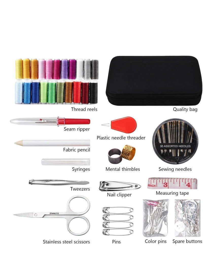 Y&D Sewing Kit with Case, Needle and Thread for Sewing, 130 pcs Supplies Home Travel Emergency Adults, Beginner, Home, Travel, Scissors, Thimble, Threader More - Image 4