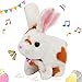 Easfan Bunny Pink Plush Toy Jumping Spotted Rabbit Talking Hopping Ears Nose Moving Educational Plush Toy Singing Shaking Glowing Interactive Toy Electric for Toddlers Kids - Image 2