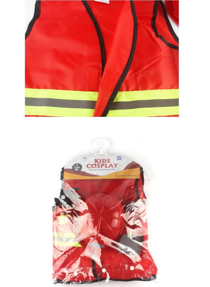 نمط جديد رجال الاطفاء قبعة الملابس طفاية حريق استدعاء آلة صافرة دور لعب لعبة - Image 4