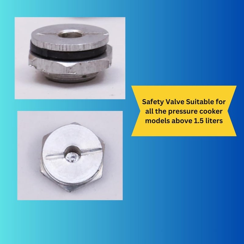 ENINE Cooker Safety Valve - Ideal for Prastige/Pigean & popular brands pressure cookers (Pack of 10 Units) - Image 3