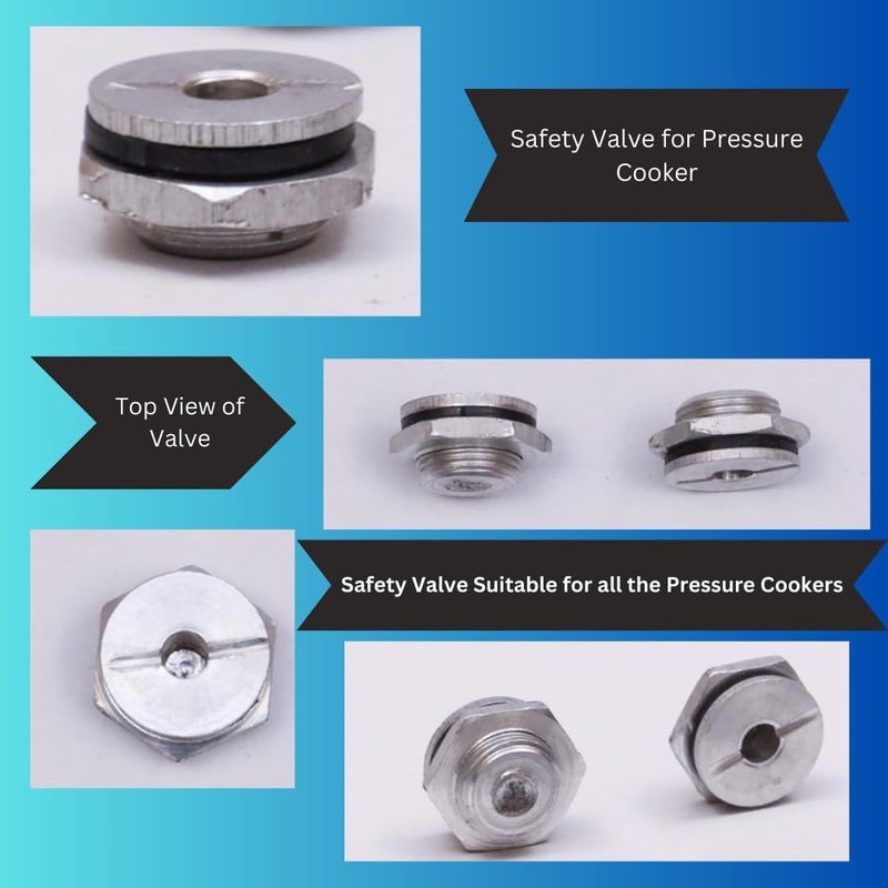 ENINE Cooker Safety Valve - Ideal for Prastige/Pigean & popular brands pressure cookers (Pack of 10 Units) - Image 2