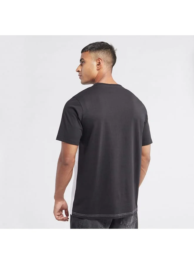 Splash FAV Colourblock T-shirt with Crew Neck and Short Sleeves