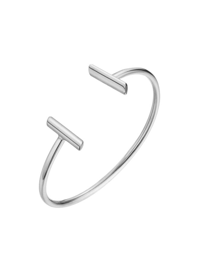 زنك سوار زينك النسائي من الستانلس ستيل الفضي | ZFBG003S - Image 1