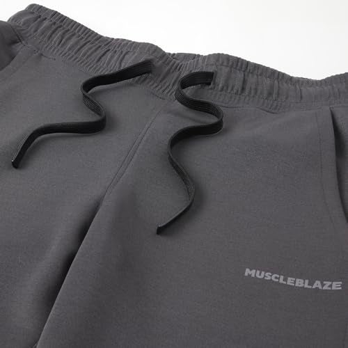MuscleBlaze Squat-Proof Mid Rise Joggers for Men, Lower for Gym & Sports (Anthracite Grey), Medium - Image 4