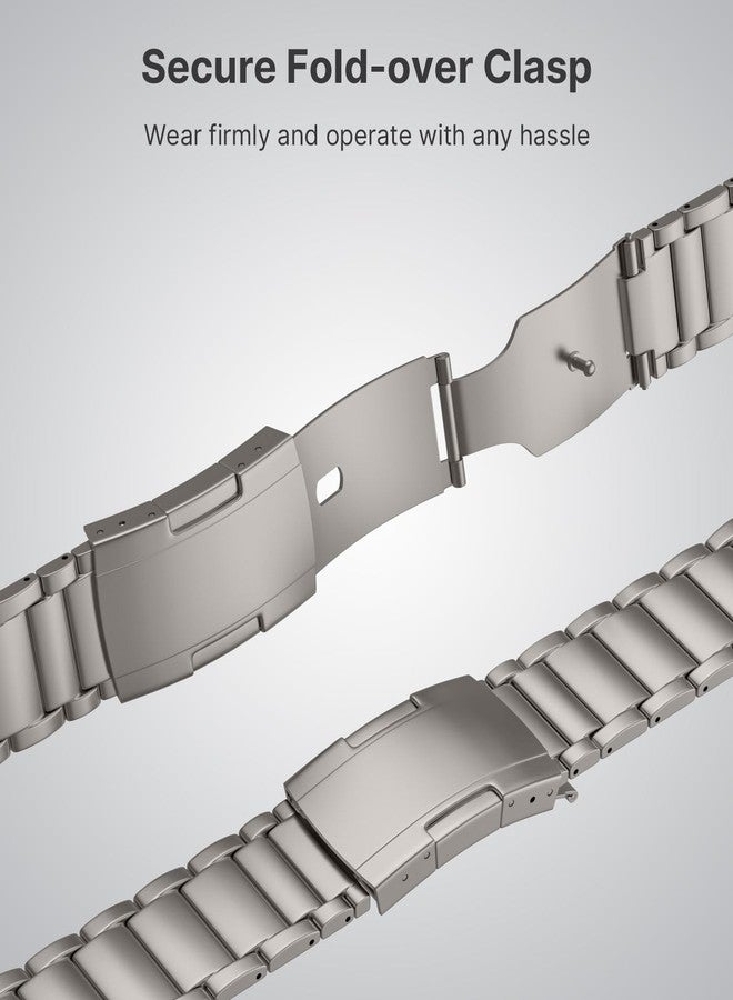 MoKo Titanium Band Compatible with Apple Watch Ultra 3/2/1 49mm,S11/S10 46mm,9/8/7 45mm,SE3/SE2/SE/6/5/4 44mm,3/2/1 42mm,Titanium Replacement Watch Band with Folding Clasp,Titm - Image 5