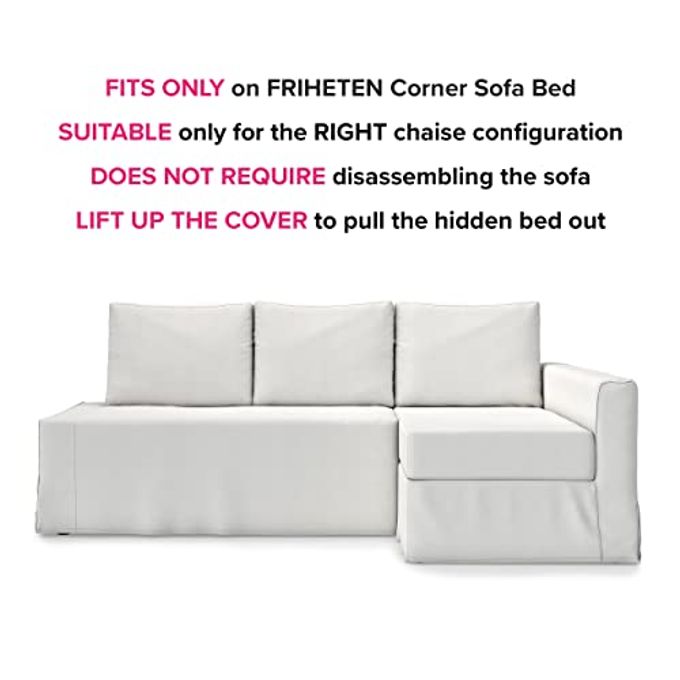 TLYESD Easy Fit Friheten Couch Cover Replacement For Ikea Friheten Cover,Friheten Sleeper Sofa Cover,Friheten Sofa Cover Only!(Navy Blue, Right Chaise) - Image 2