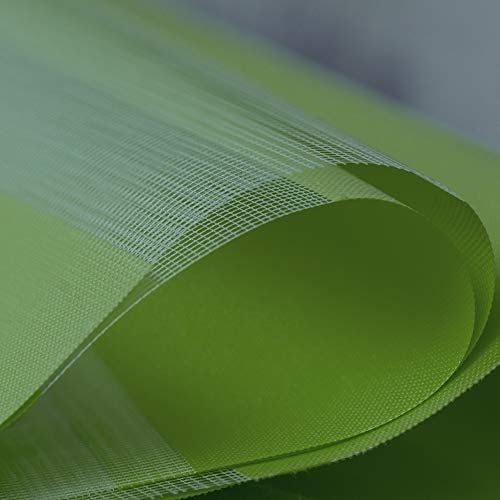 ZEBRA BLINDS Polyester Zebra Blind for Windows Dual Layer Zebra Roller Shades Light Filtering Sheer Window Treatments Privacy Light Control for Day and Night, Color Green, W110XH130CM - Image 2
