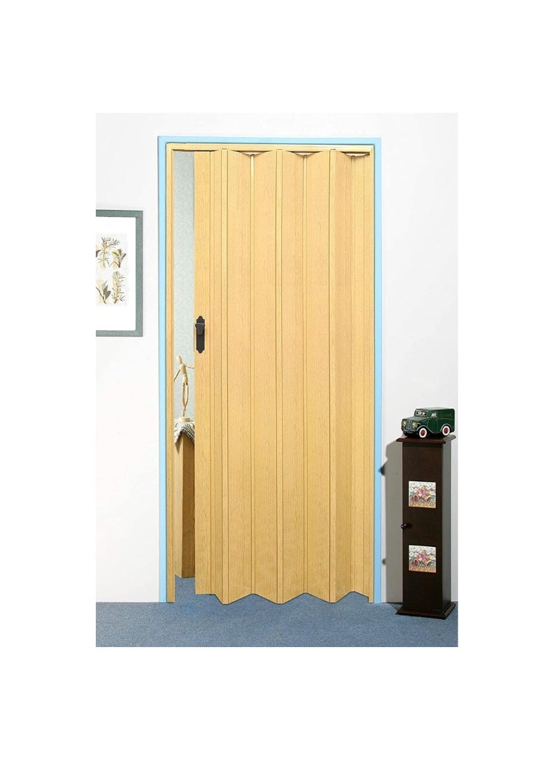 KNP - KNP Folding Sliding Doors Made in Taiwan (CREAM) 210 x 100 cm designed for efficient space-saving and modern aesthetics. - Image 1