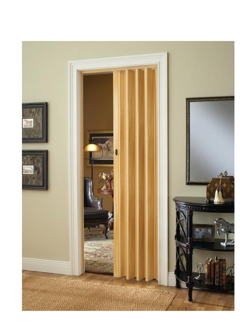 KNP - KNP Folding Sliding Doors Made in Taiwan (CREAM) 210 x 100 cm designed for efficient space-saving and modern aesthetics. - Image 1