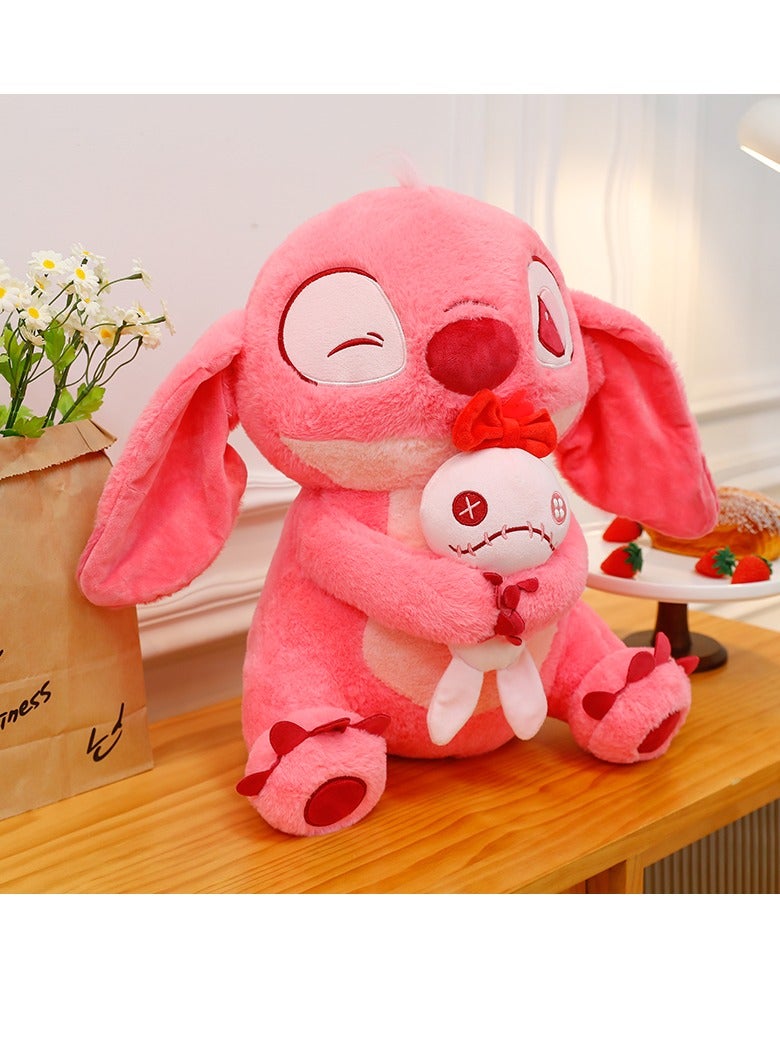 Stitch Plush Dolls, 45Cm, Large Size, Pink And Blue - Beautiful And Luxurious Gift For Women And Girls, 2 Pieces