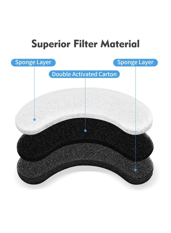 Porens Cat Water Fountain Filters, 12 Pack Pet Fountain Replacement Foam Sponge Pre-Filters Fit for Clear Cat Water Fountain, Dog Water Dispenser - Image 3