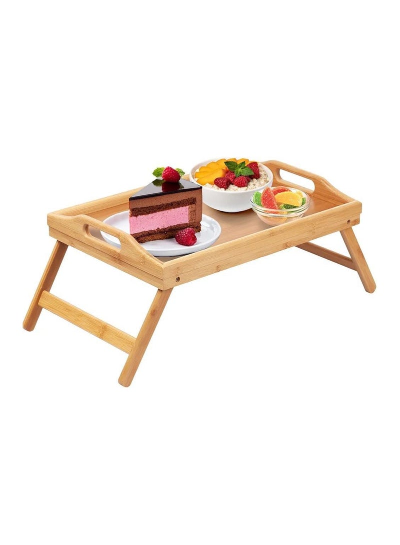 طاولة سرير خشبية قابلة للطي متعددة الاستخدامات - Image 1