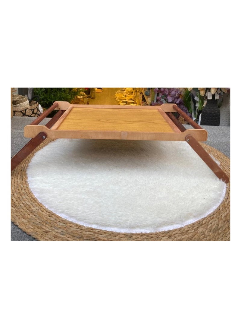 طاولة سرير خشبية قابلة للطي متعددة الاستخدامات - Image 2