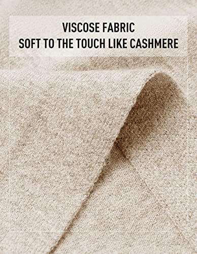 PULI Womens Pullover Poncho Sweater Cashmere Feel Shawl Wraps Loose Fitting Baggy Tops for Fall Winter Barley Twist - Image 5