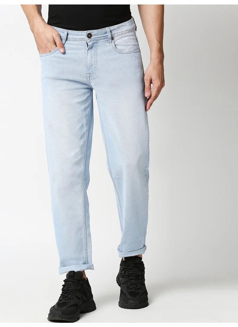 هاي ستار Men Blue Relaxed Fit Heavy Fade Jeans