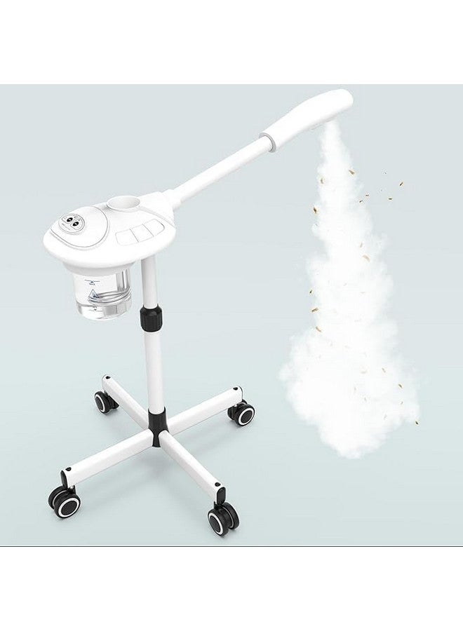 Qtavia Professional Facial Steamer, Face Steamer on Wheels, Ozone Face Steamer for Facial, Stand Facial Steamer Adjustable Height for Spa, Salon and at Home Use - Image 1