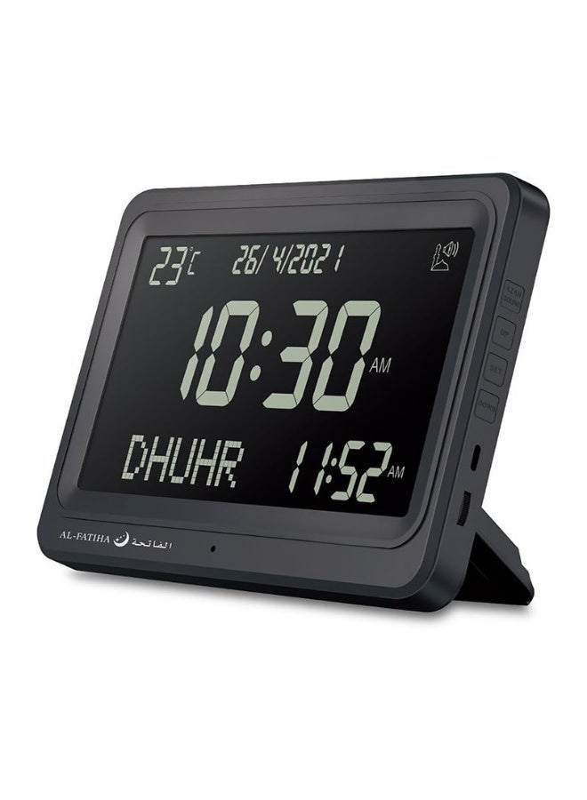 Azan Clock with 8 Athan Sounds, Multi-Language, Calendar, LED Display for Muslim Prayer, Home, Office, Mosque Decor (Black) - Image 5
