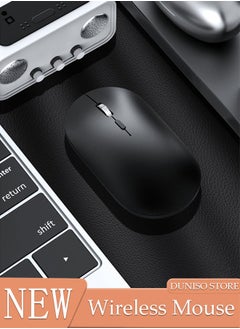 DUNISO Wireless Mouse, Slim Mouse Silent Mice Noiseless for Laptop with 2.4G USB Adapter Ultrafast Scrolling Portable Mouse Compatible with PC HP Lenovo ASUS Dell Smart TV  - Image 1