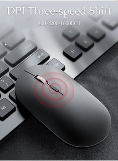DUNISO Wireless Mouse, Slim Mouse Silent Mice Noiseless for Laptop with 2.4G USB Adapter Ultrafast Scrolling Portable Mouse Compatible with PC HP Lenovo ASUS Dell Smart TV  - Image 5