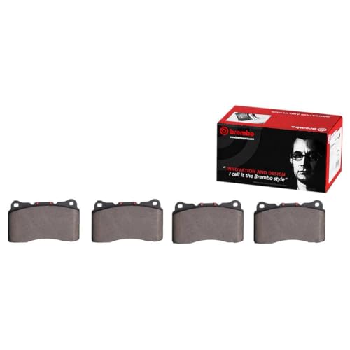 Brembo مجموعة وسادات فرامل قرص السيراميك الممتازة Brembo P09004N أمامية لسيارات كاديلاك/فورد/فورد الولايات المتحدة OE# 105506600B - Image 4