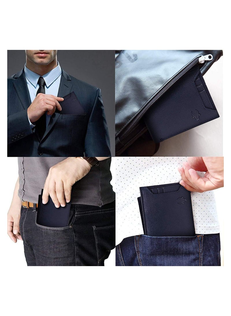 Wildhorn - Wild Horn Blue Leather Mens Leather Wallet WH1251 - Image 1