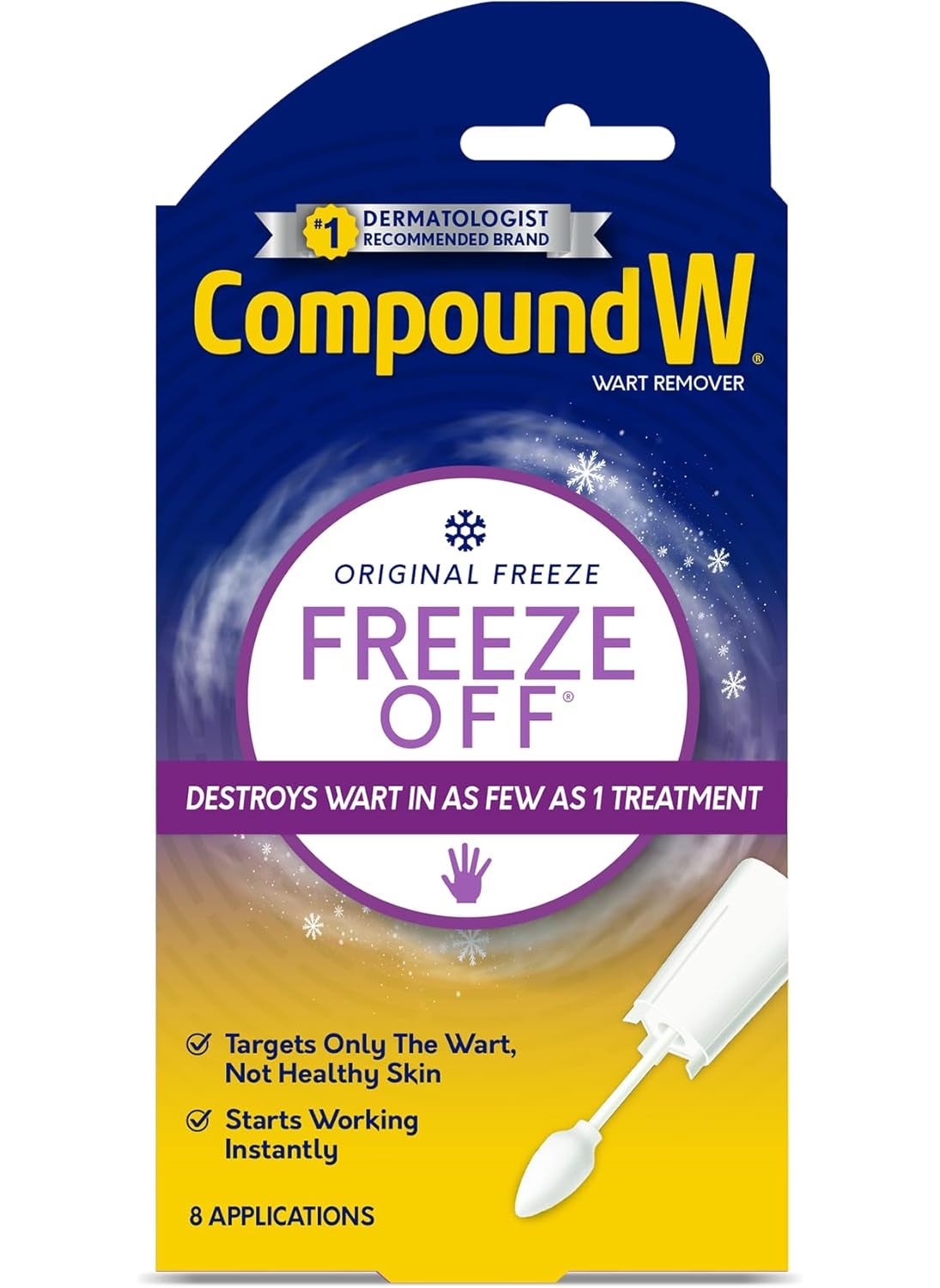Compound W Compound W Freeze Off Wart Remover, Maximum Freeze, 8 Applications 