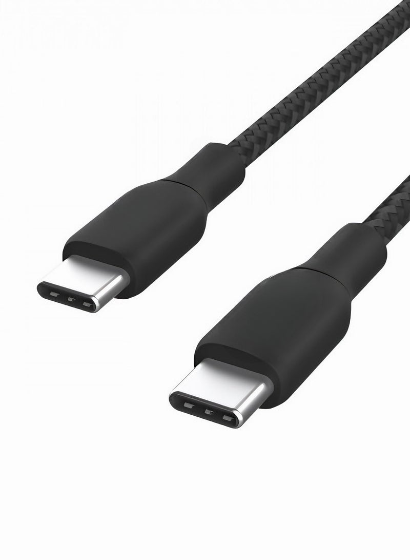 One Max PD Type-C to Type-C charging cable, 60W, supports fast charging, 1 meter long, black - Image 2