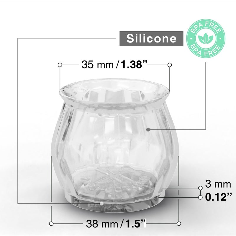 X-Protector Silicone Chair Leg Floor Protectors with Non-Slip Bottom - 16 PCS - Anti-Slip Chair Leg Covers - Non-Skid Furniture Leg Caps - Furniture Pads for 1.4-1.8" Round & 1.1-1.4" Square Legs! - Image 5