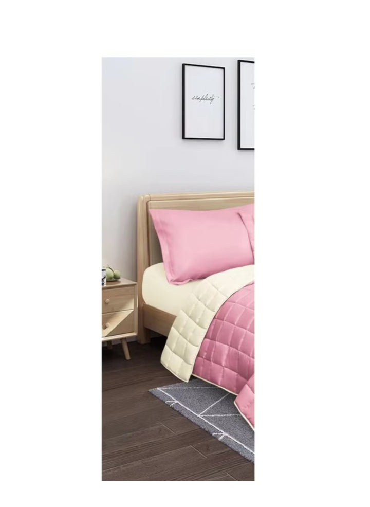 Red Rose Summer hotel double bed sheet to add elegance to your room decor, made of microfiber, size 240*260 cm, 6 pieces  - Image 2
