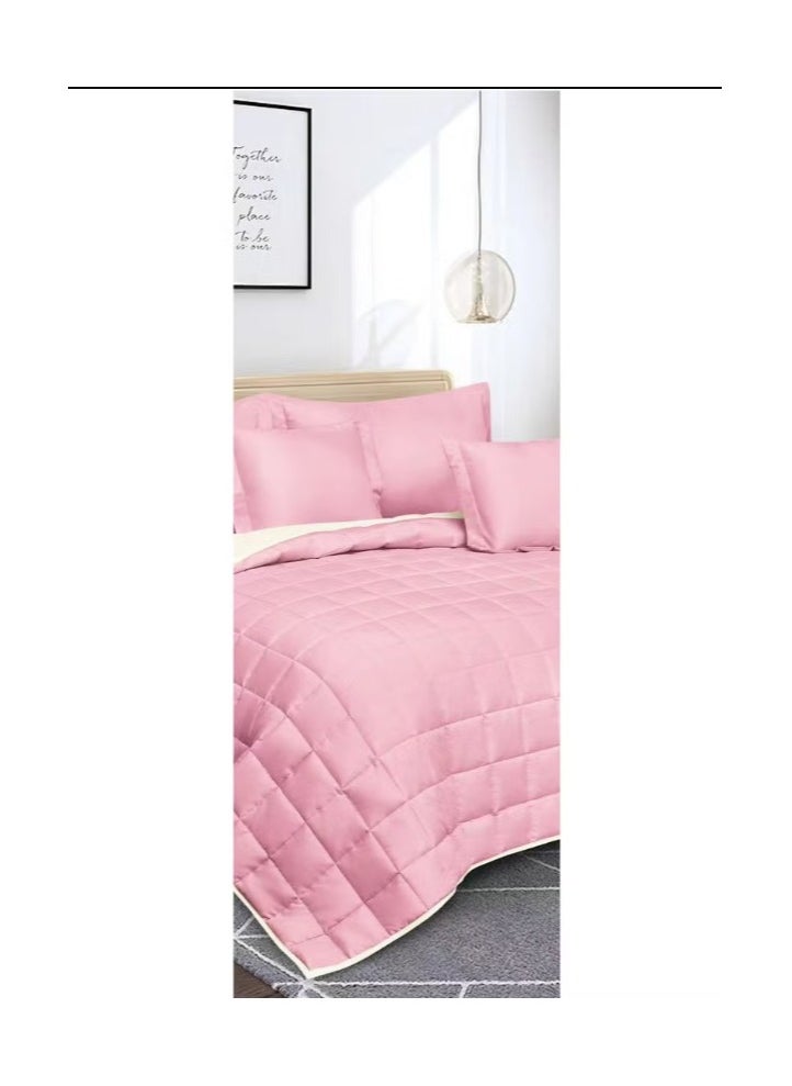 Red Rose Summer hotel double bed sheet to add elegance to your room decor, made of microfiber, size 240*260 cm, 6 pieces  - Image 4